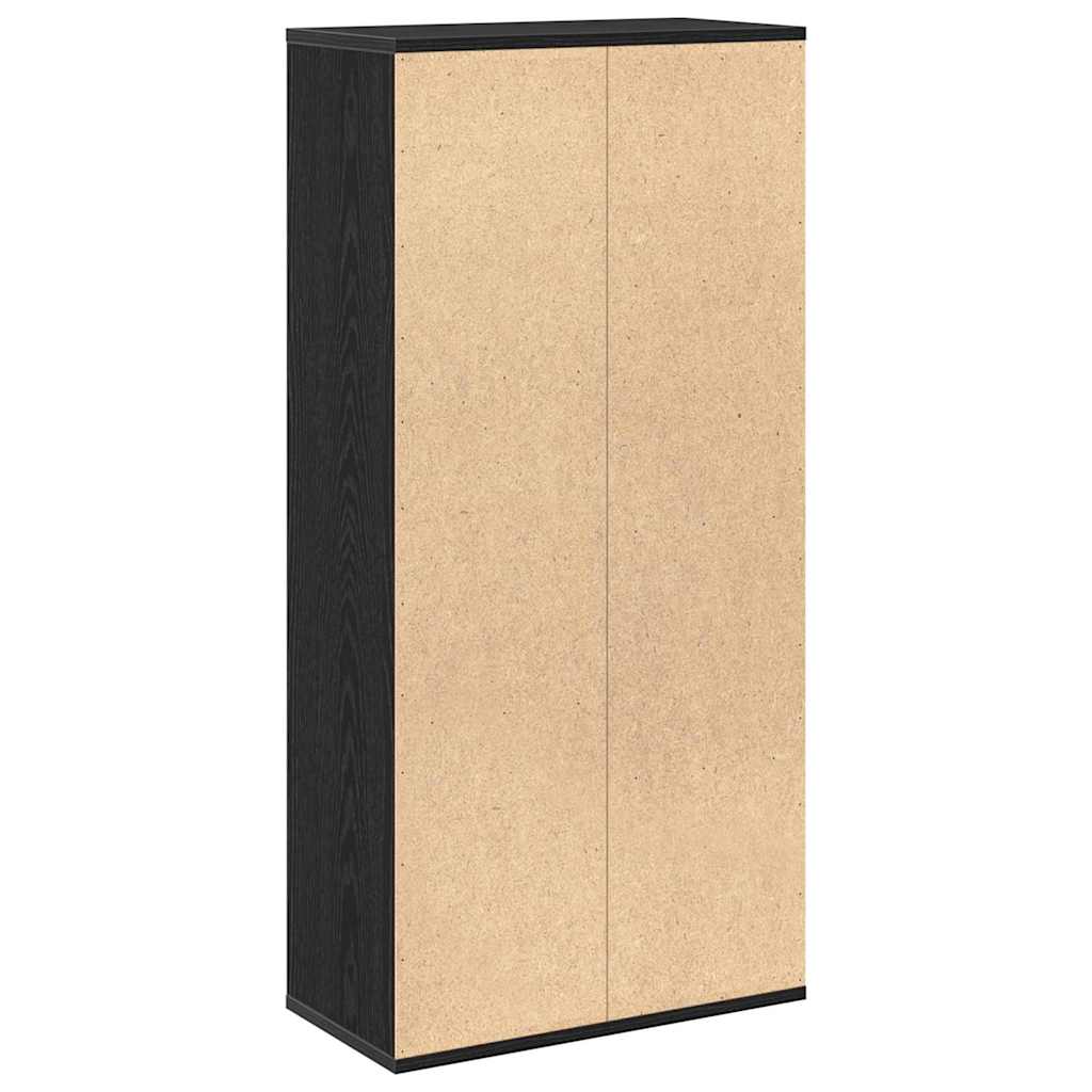 vidaXL Bücherregal Schwarz Eichen-Optik 50 x 25 x 102 cm
