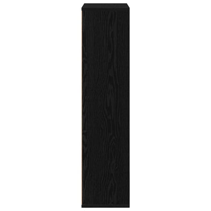 vidaXL Bücherregal Schwarz Eichen-Optik 50 x 25 x 102 cm