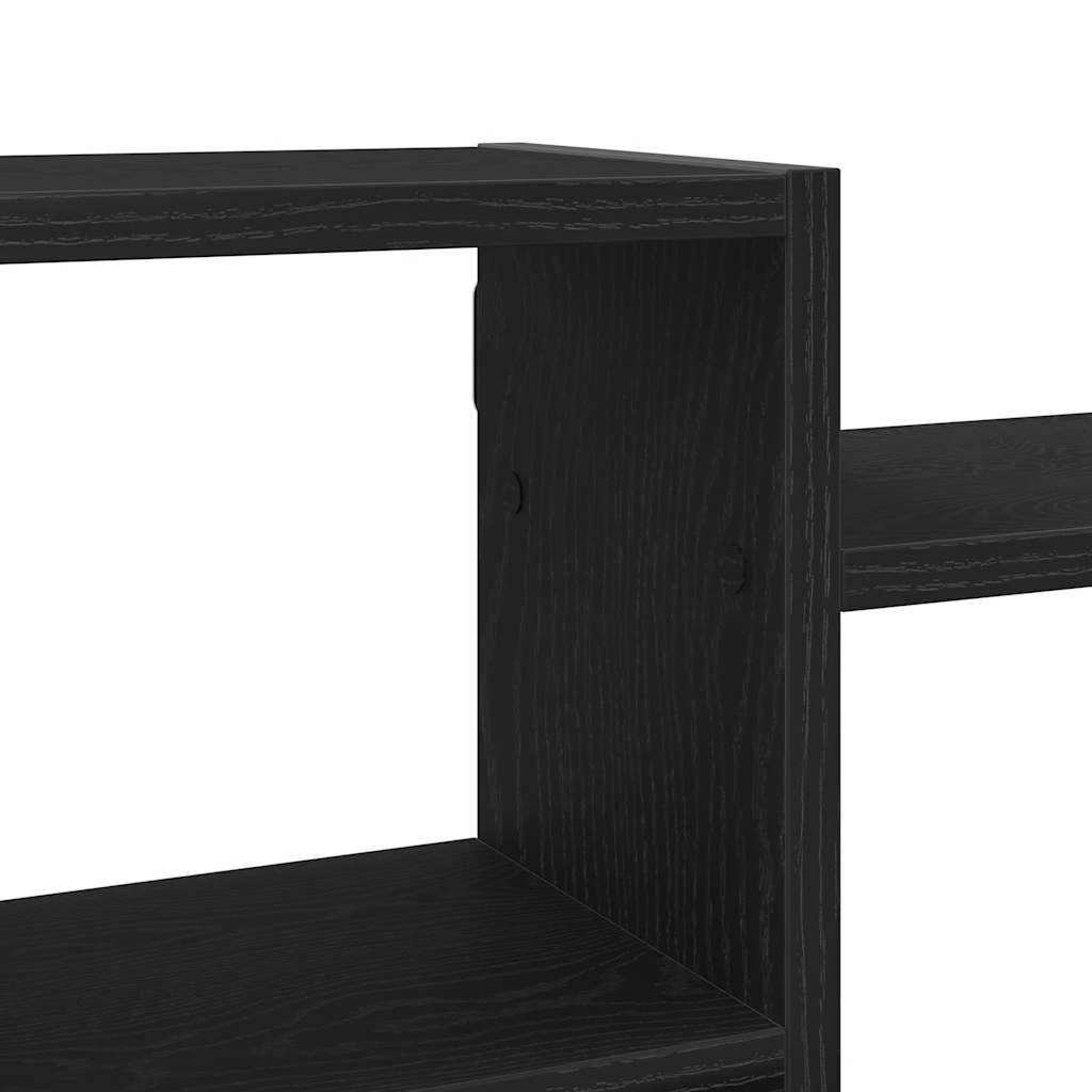 vidaXL Wandregal Schwarz Eichen-Optik 129x18x42 cm Holzwerkstoff