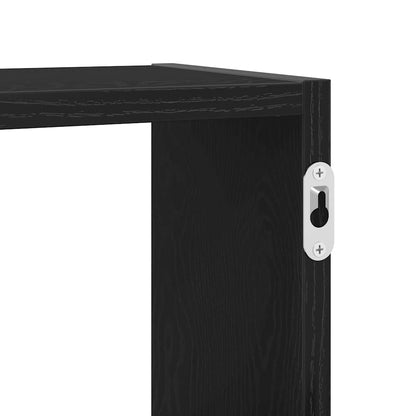 vidaXL Wandregal Schwarz Eichen-Optik 129x18x42 cm Holzwerkstoff