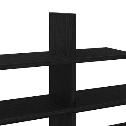 vidaXL Étagère murale aspect chêne noir 124,5x18x60,5 cm bois d'ingénierie
