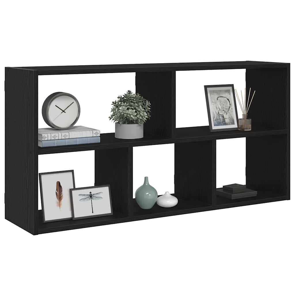 vidaXL Wandregal Schwarz Eichen-Optik 100x25x50 cm Holzwerkstoff
