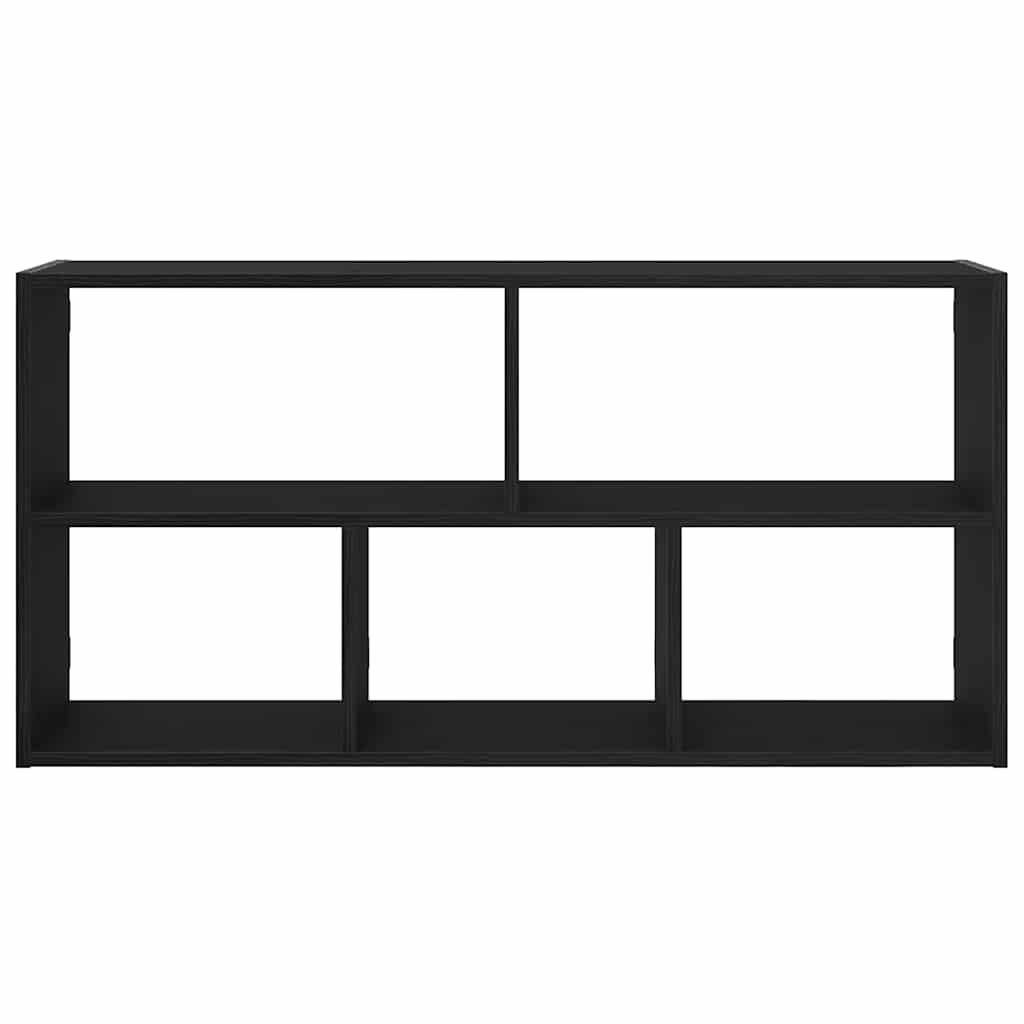 vidaXL Wandregal Schwarz Eichen-Optik 100x25x50 cm Holzwerkstoff