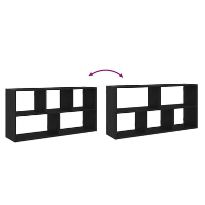 vidaXL Wandregal Schwarz Eichen-Optik 100x25x50 cm Holzwerkstoff