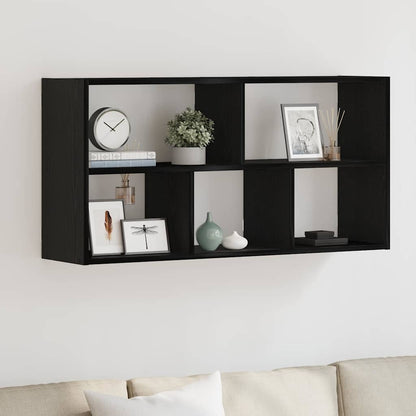 vidaXL Wandregal Schwarz Eichen-Optik 100x25x50 cm Holzwerkstoff