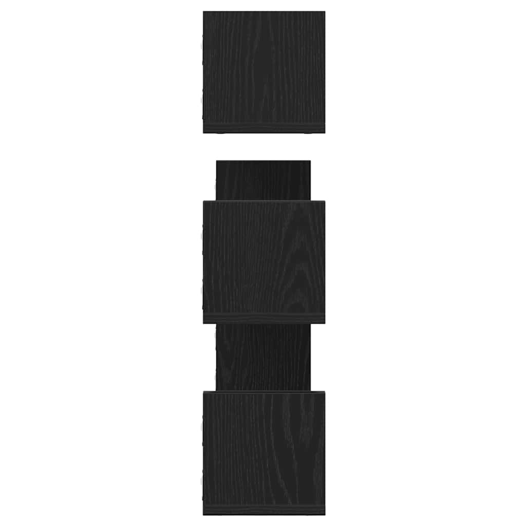 vidaXL Wandregale 3 Stk. Schwarz Eichen-Optik 80x18x18cm Holzwerkstoff