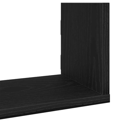 vidaXL Wandregale 3 Stk. Schwarz Eichen-Optik 80x18x18cm Holzwerkstoff