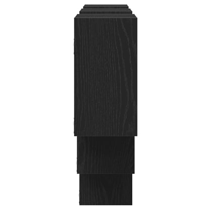 Wandregal Schwarz Eichen-Optik 159x18x66 cm Holzwerkstoff