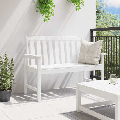 vidaXL Gartenbank Weiß 120 x 59 x 88 cm HDPE