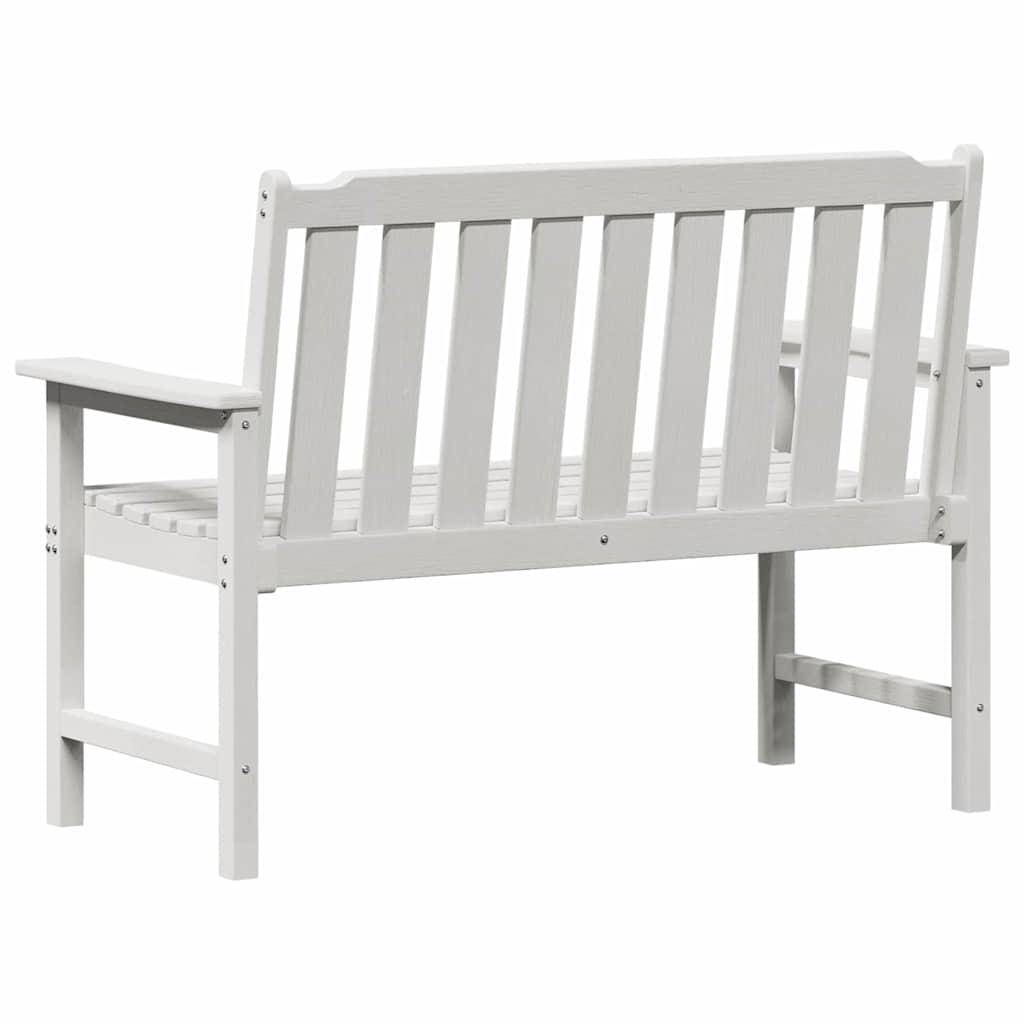 vidaXL Gartenbank Weiß 120 x 59 x 88 cm HDPE