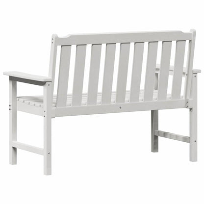 vidaXL Gartenbank Weiß 120 x 59 x 88 cm HDPE