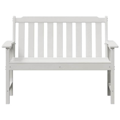 vidaXL Gartenbank Weiß 120 x 59 x 88 cm HDPE