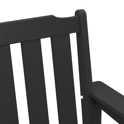 vidaXL Gartenbank Schwarz 120 x 59 x 88 cm HDPE