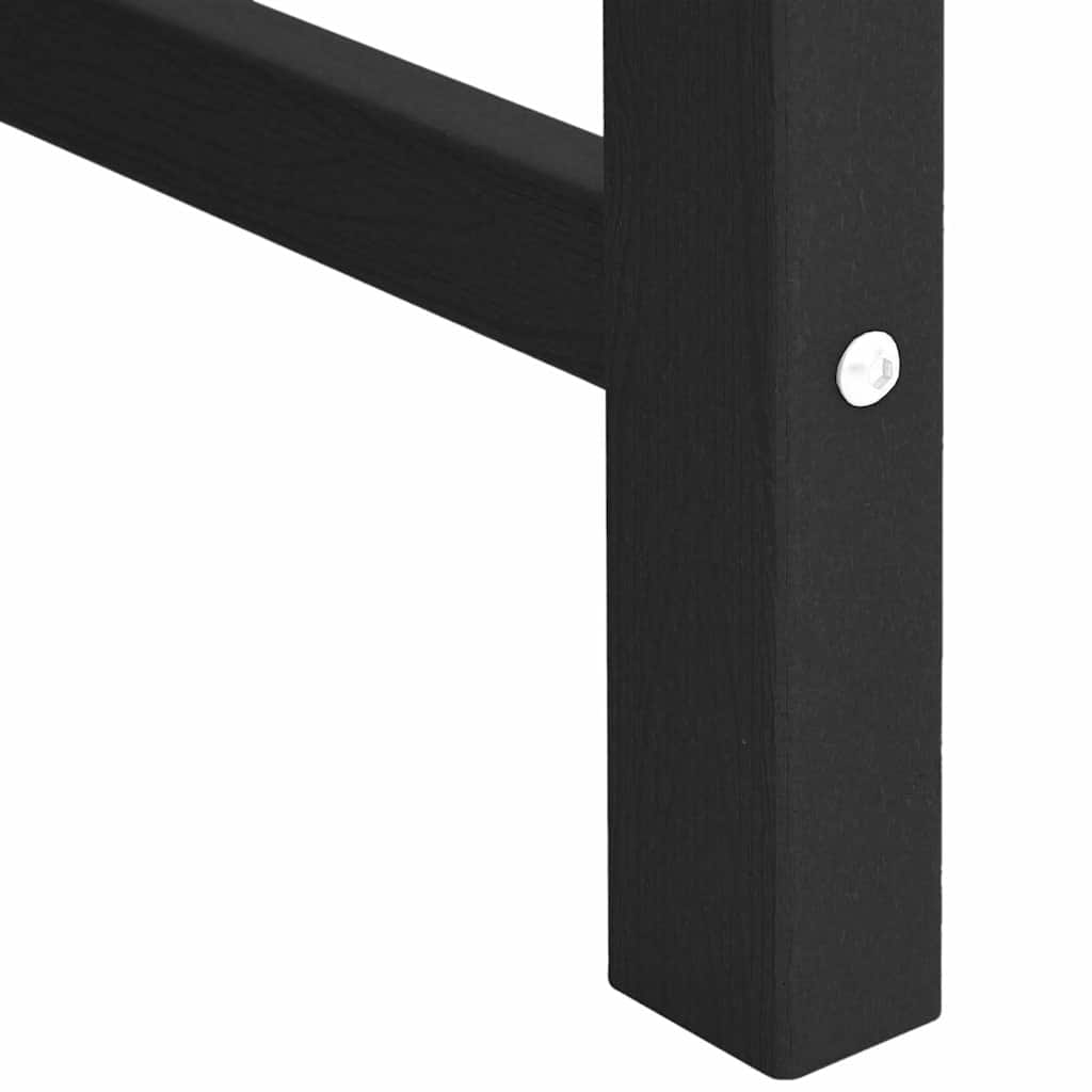 vidaXL Gartenbank Schwarz 120 x 59 x 88 cm HDPE