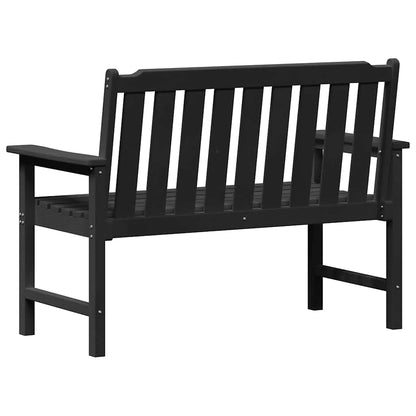 vidaXL Gartenbank Schwarz 120 x 59 x 88 cm HDPE