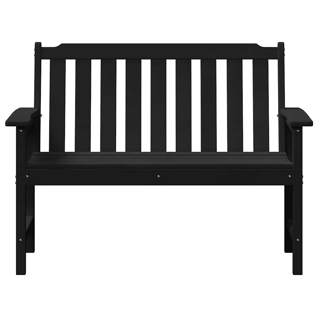 vidaXL Gartenbank Schwarz 120 x 59 x 88 cm HDPE