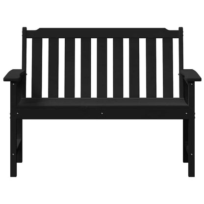 vidaXL Gartenbank Schwarz 120 x 59 x 88 cm HDPE