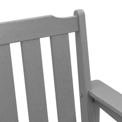 vidaXL Gartenbank Hellgrau 120 x 59 x 88 cm HDPE