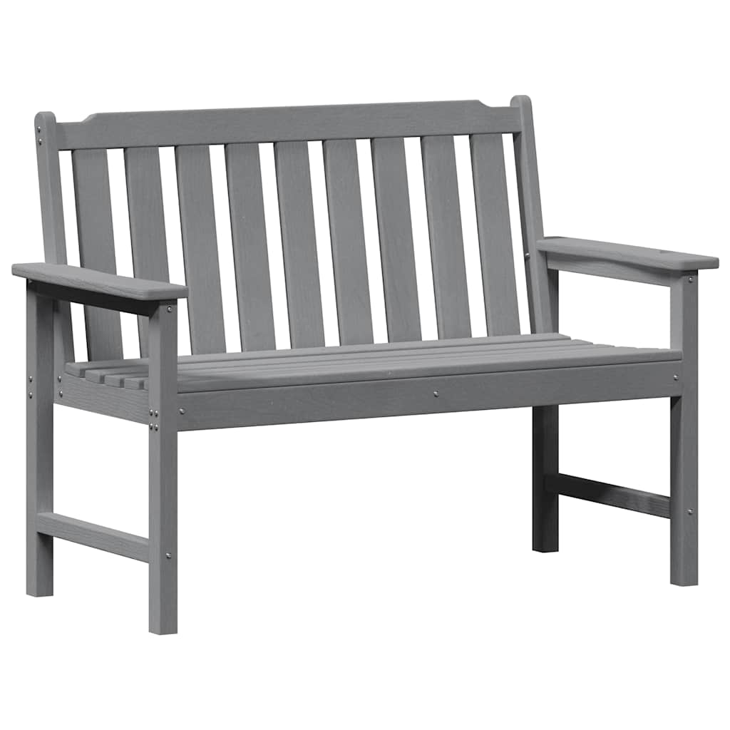 vidaXL Gartenbank Hellgrau 120 x 59 x 88 cm HDPE