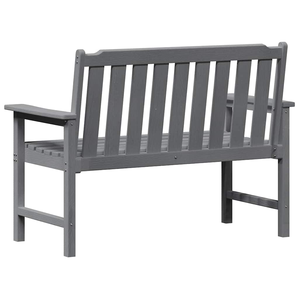 vidaXL Gartenbank Hellgrau 120 x 59 x 88 cm HDPE