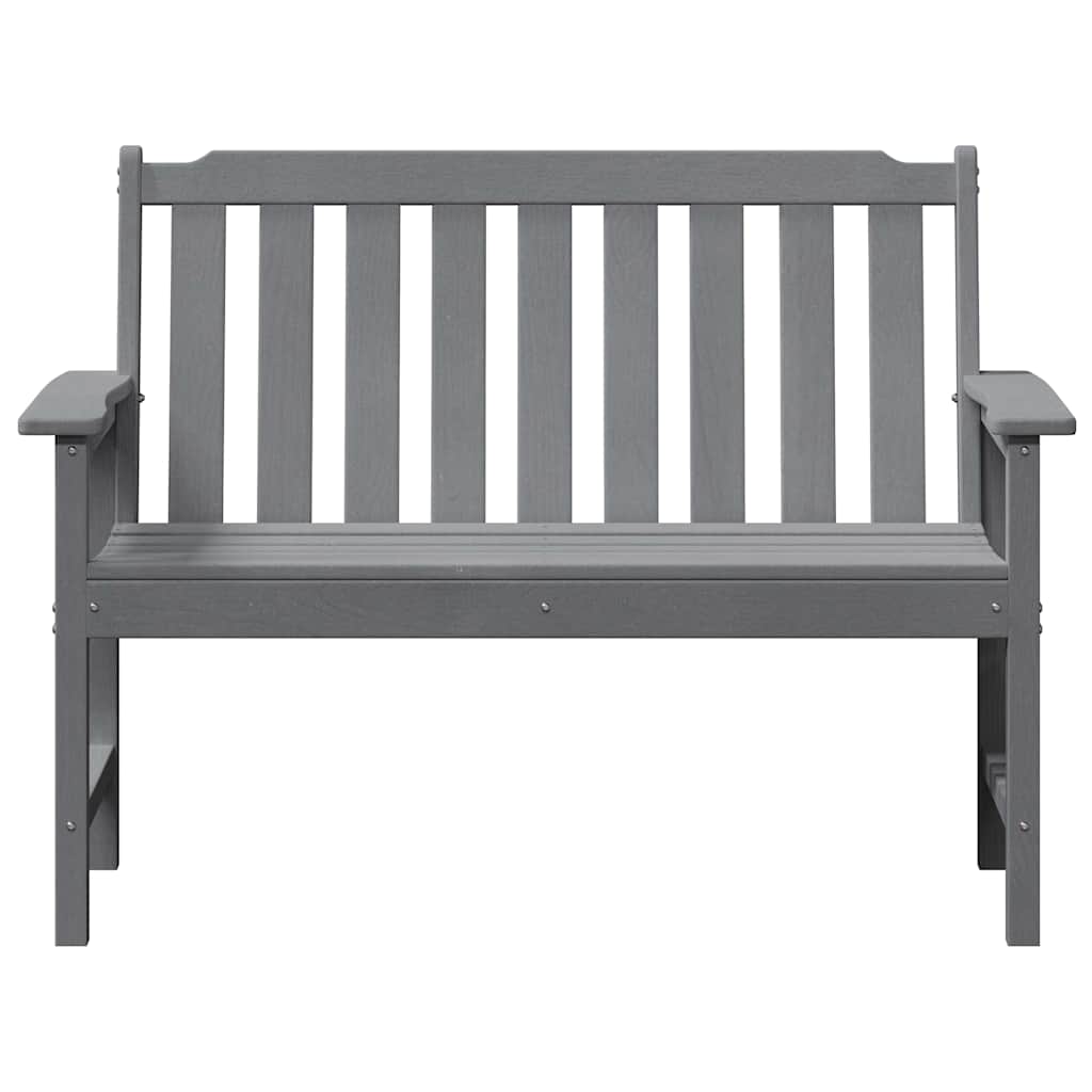 vidaXL Gartenbank Hellgrau 120 x 59 x 88 cm HDPE