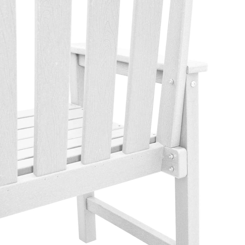 vidaXL Garten-Esszimmerstuhl 2 pcs Weiß 65,5 x 59 x 88 cm HDPE