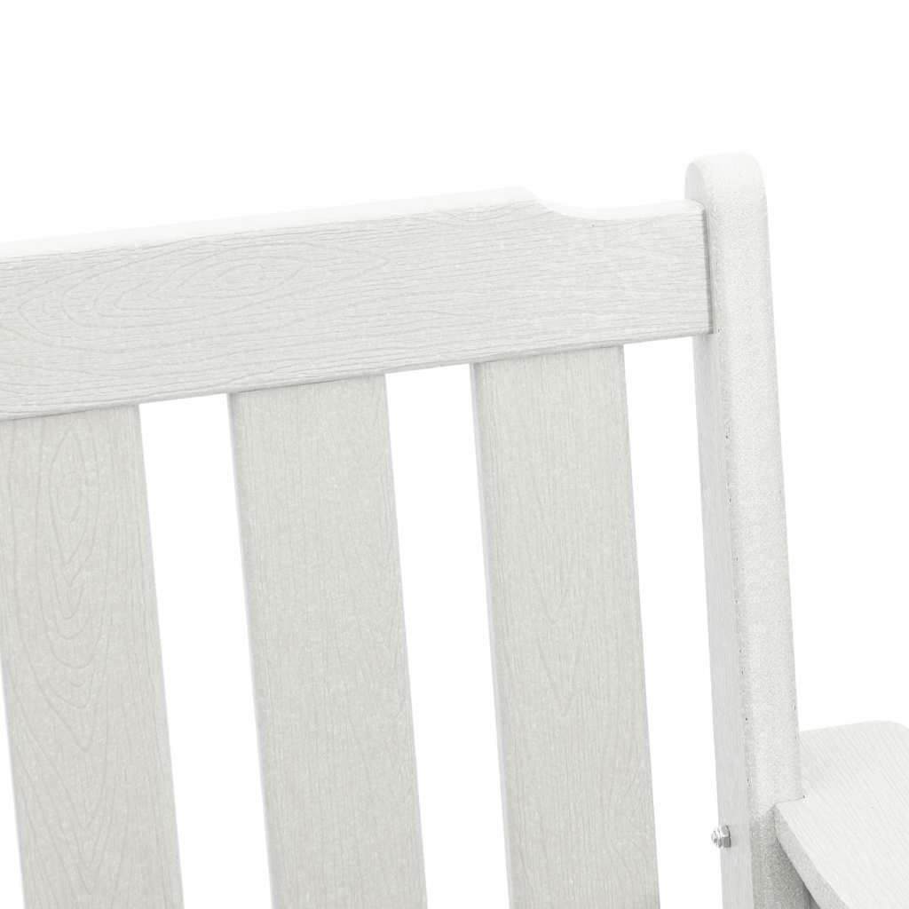 vidaXL Garten-Esszimmerstuhl 2 pcs Weiß 65,5 x 59 x 88 cm HDPE