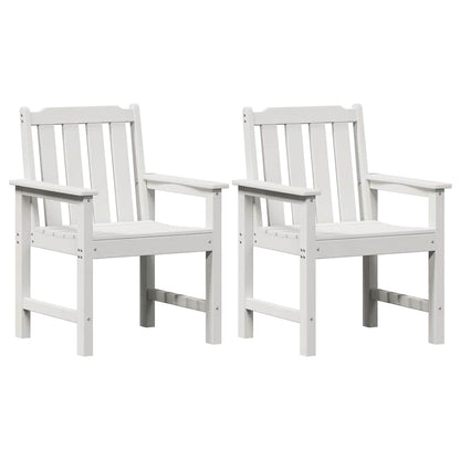 vidaXL Garten-Esszimmerstuhl 2 pcs Weiß 65,5 x 59 x 88 cm HDPE