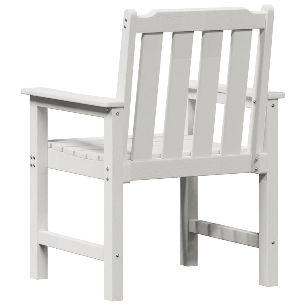 vidaXL Garten-Esszimmerstuhl 2 pcs Weiß 65,5 x 59 x 88 cm HDPE