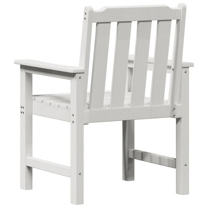 vidaXL Garten-Esszimmerstuhl 2 pcs Weiß 65,5 x 59 x 88 cm HDPE