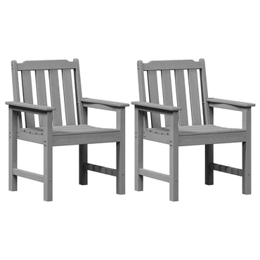 vidaXL Garten-Esszimmerstuhl 2 pcs Hellgrau 65,5 x 59 x 88 cm HDPE