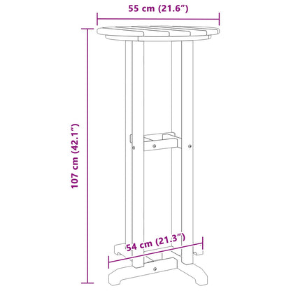 Bartisch Schwarz 55 x 55 x 107 cm Polyethylen