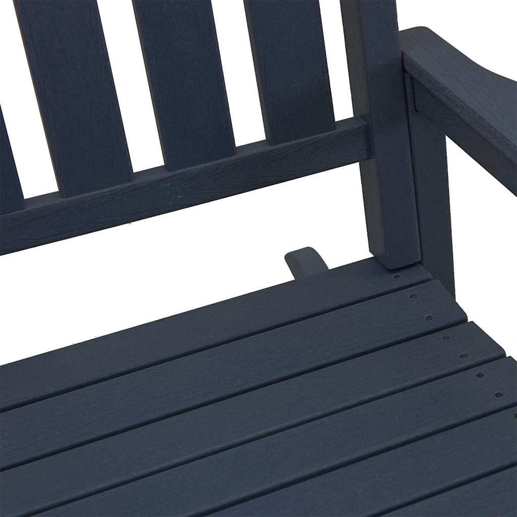 vidaXL Schaukelstuhl für den Garten Marineblau 92 x 70 x 108cm HDPE