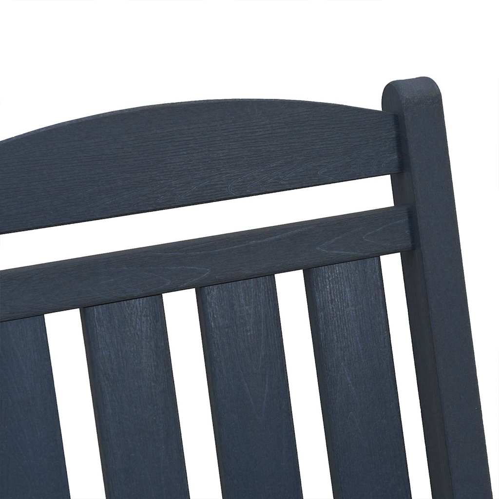 vidaXL Schaukelstuhl für den Garten Marineblau 92 x 70 x 108cm HDPE