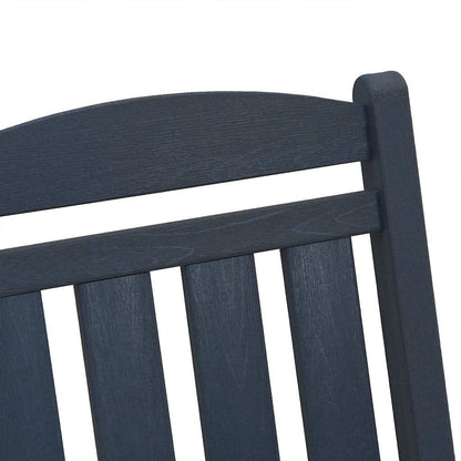 vidaXL Schaukelstuhl für den Garten Marineblau 92 x 70 x 108cm HDPE