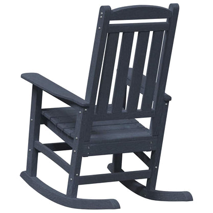 vidaXL Schaukelstuhl für den Garten Marineblau 92 x 70 x 108cm HDPE