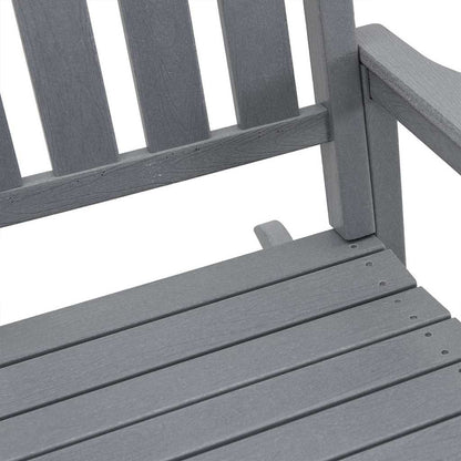 Schaukelstuhl für den Garten Hellgrau 92 x 70 x 108cm HDPE