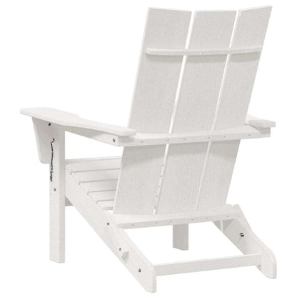 vidaXL Klappbarer Adirondack-Stuhl Weiß 80,5 x 74,5 x 92 cm HDPE