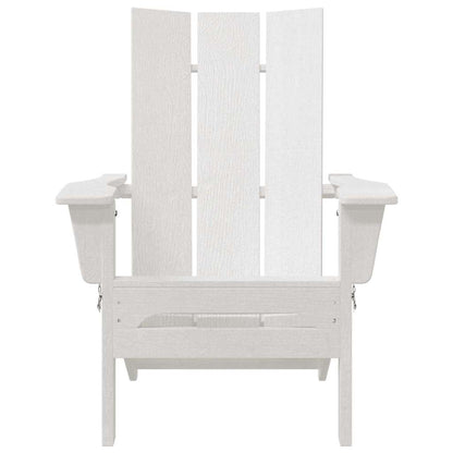 vidaXL Klappbarer Adirondack-Stuhl Weiß 80,5 x 74,5 x 92 cm HDPE