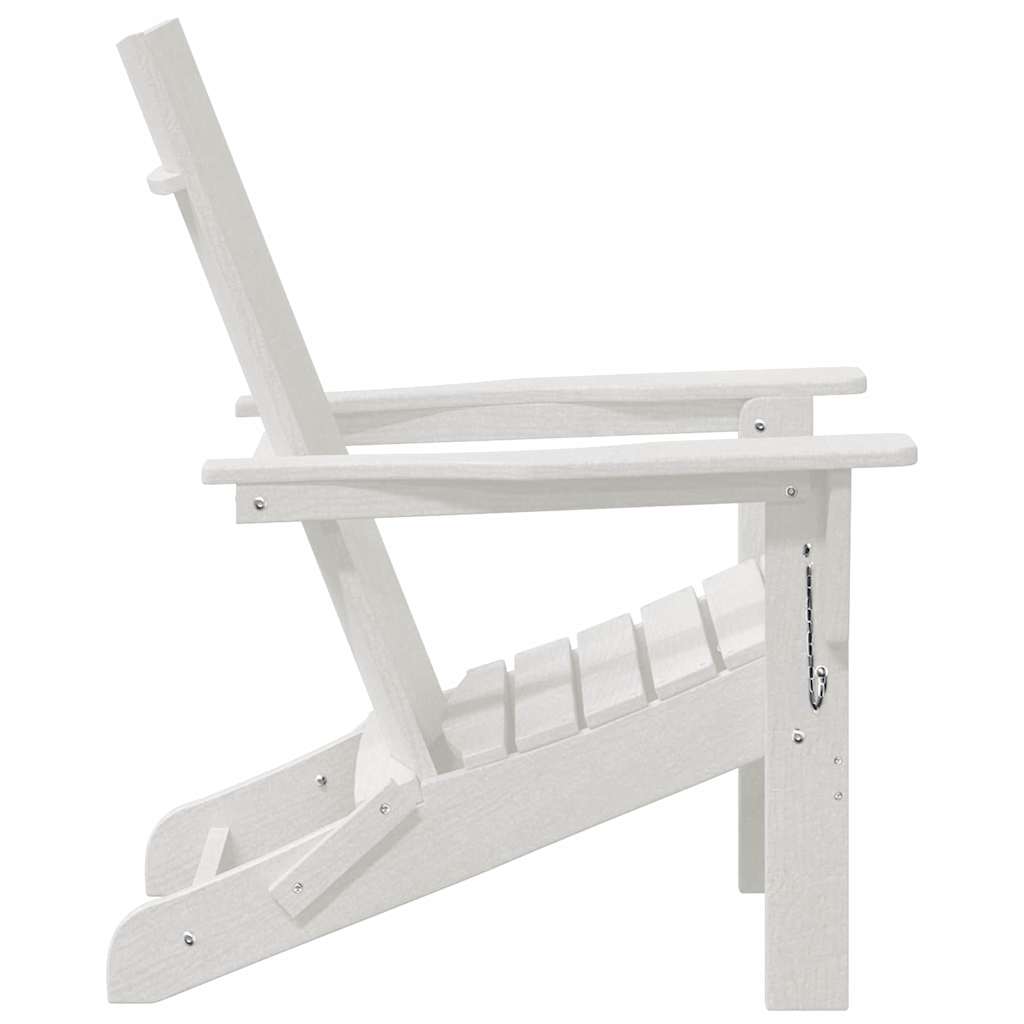 vidaXL Klappbarer Adirondack-Stuhl Weiß 80,5 x 74,5 x 92 cm HDPE