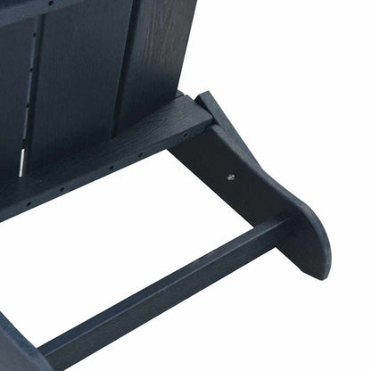 vidaXL Klappbarer Adirondack-Stuhl Marineblau 80,5 x 74,5 x 92 cm HDPE