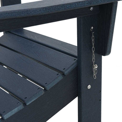 vidaXL Klappbarer Adirondack-Stuhl Marineblau 80,5 x 74,5 x 92 cm HDPE