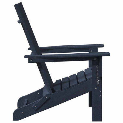 vidaXL Klappbarer Adirondack-Stuhl Marineblau 80,5 x 74,5 x 92 cm HDPE