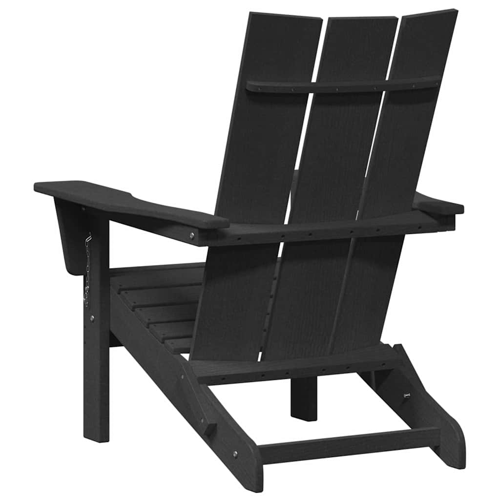 Klappbarer Adirondack-Stuhl Schwarz 80,5 x 74,5 x 92 cm HDPE