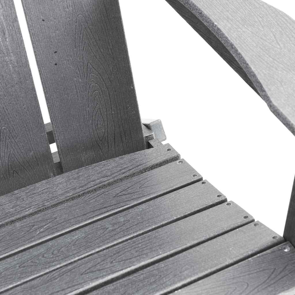 Klappbarer Adirondack-Stuhl Hellgrau 80,5 x 74,5 x 92 cm HDPE