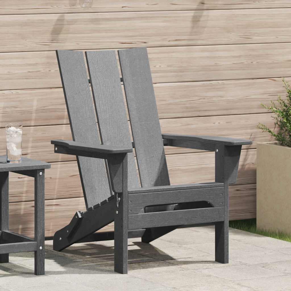 Klappbarer Adirondack-Stuhl Hellgrau 80,5 x 74,5 x 92 cm HDPE