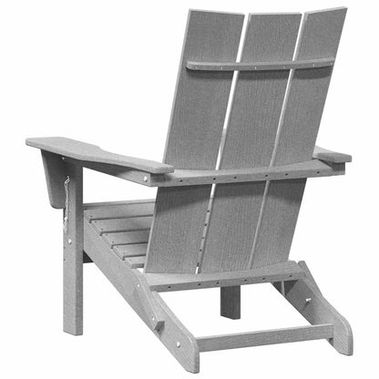 Klappbarer Adirondack-Stuhl Hellgrau 80,5 x 74,5 x 92 cm HDPE