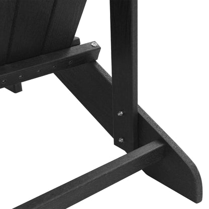 vidaXL Adirondack-Stuhl Schwarz 82 x 74 x 92 cm HDPE