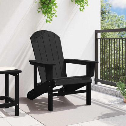 vidaXL Adirondack-Stuhl Schwarz 82 x 74 x 92 cm HDPE