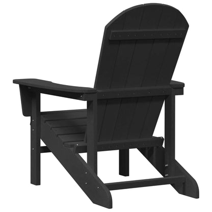 vidaXL Adirondack-Stuhl Schwarz 82 x 74 x 92 cm HDPE